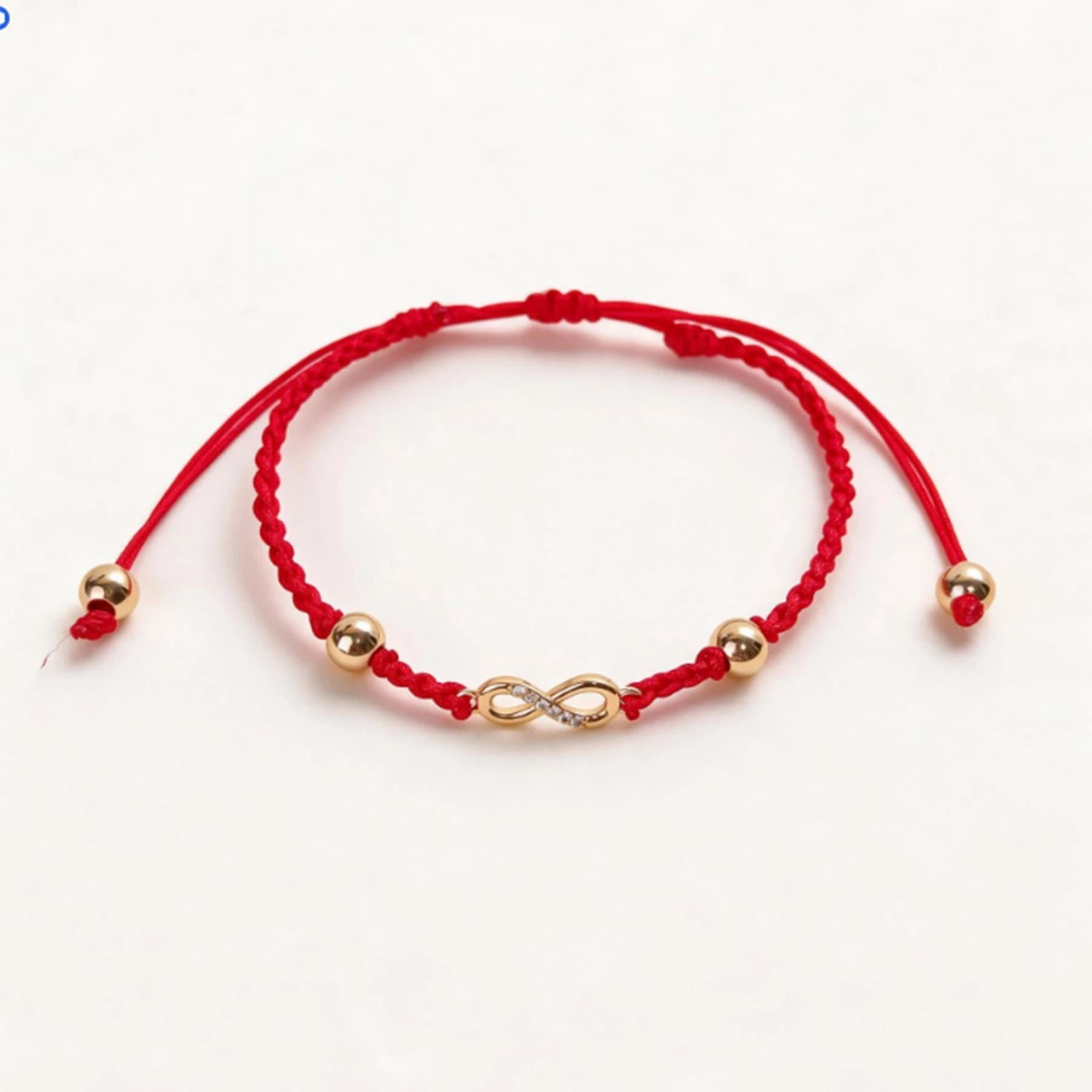 14K Gold Plated Infinity Red String Bracelet — view 1 of 5
