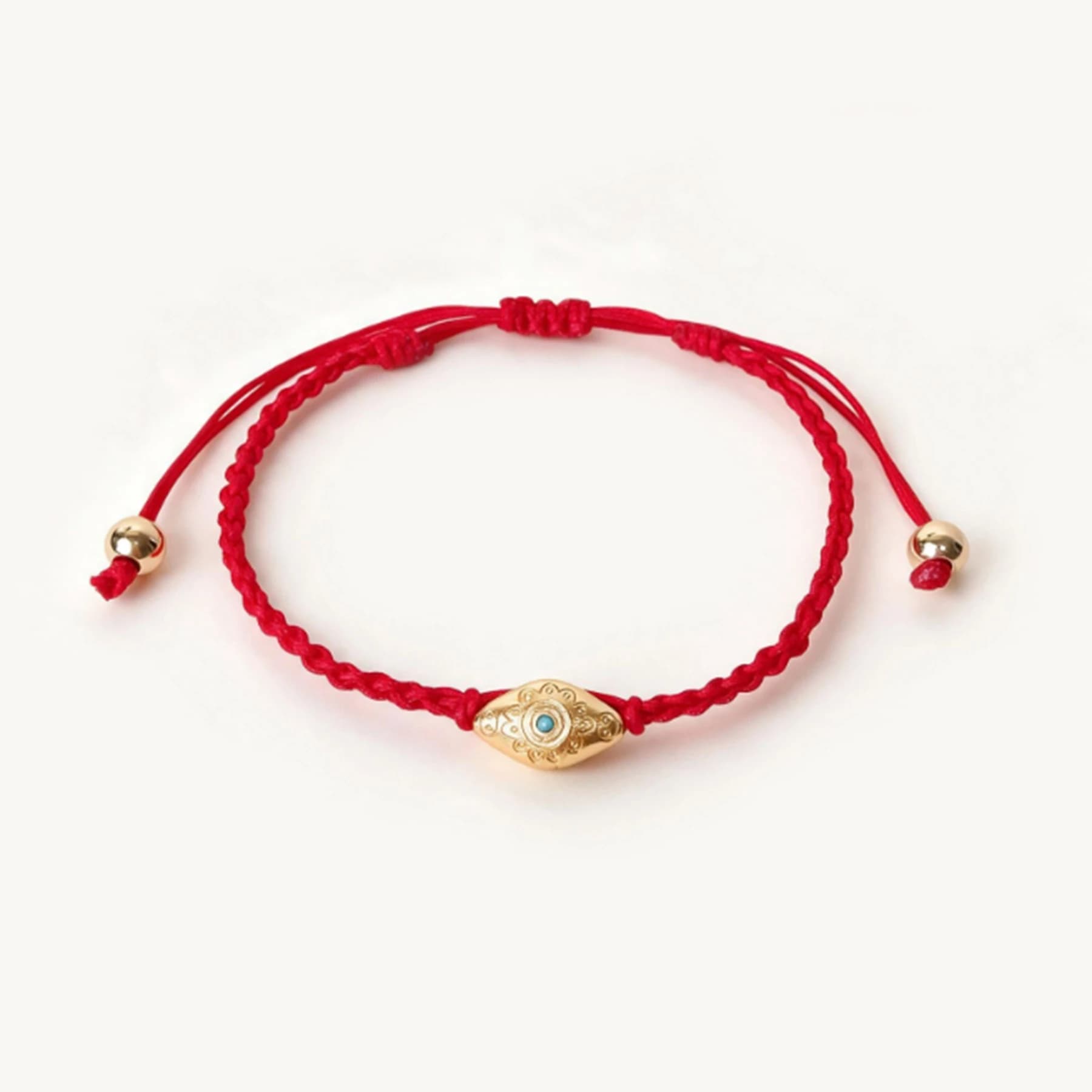 24K Gold Plated Evil Eye Red Cord Bracelet — view 1 of 5