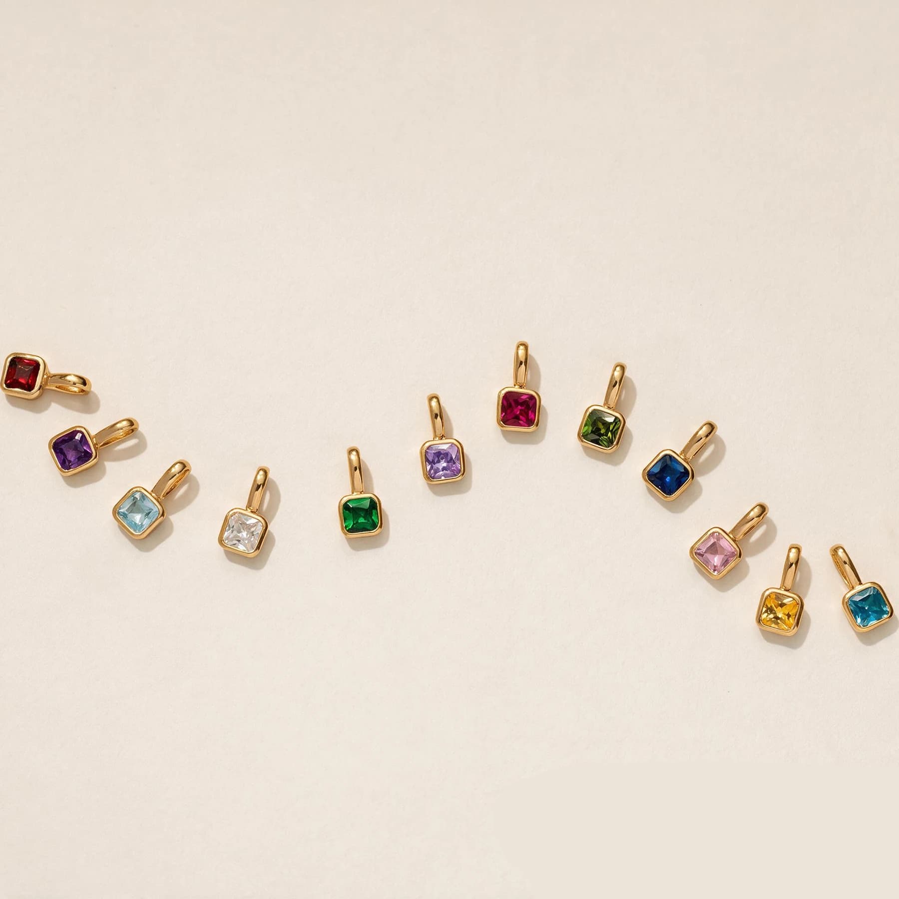 Gold Leo Zodiac Birthstone Necklace — view 5 of 6