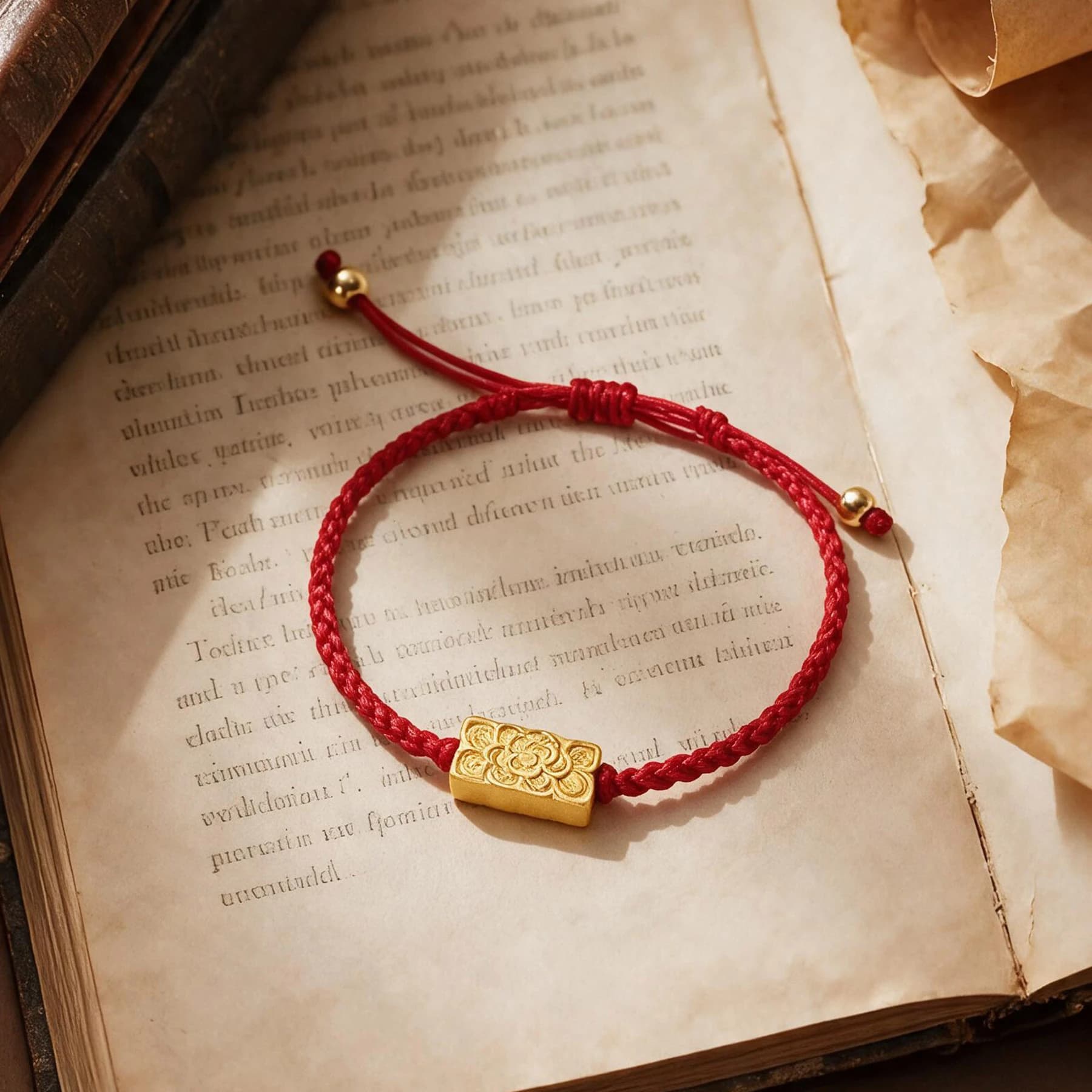 Lotus Charm Red String Bracelet — view 4 of 5